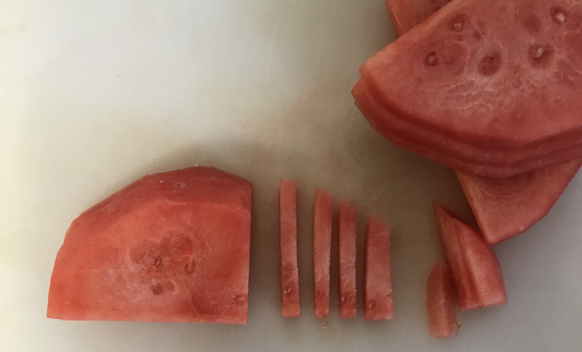 Freeze Drying Watermelon sticks
